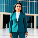 **

"A professional Arab businesswoman in a modest, elegant business suit, standing confidently in front of a modern office building in Dubai, fully clothed, appropriate attire, safe for work, perfect anatomy, natural proportions, professional photography, high quality, family-friendly."

**