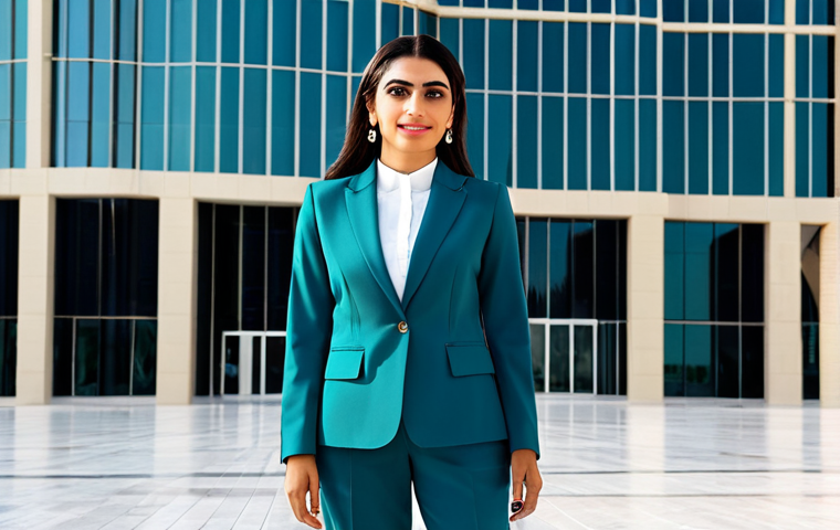 **

"A professional Arab businesswoman in a modest, elegant business suit, standing confidently in front of a modern office building in Dubai, fully clothed, appropriate attire, safe for work, perfect anatomy, natural proportions, professional photography, high quality, family-friendly."

**